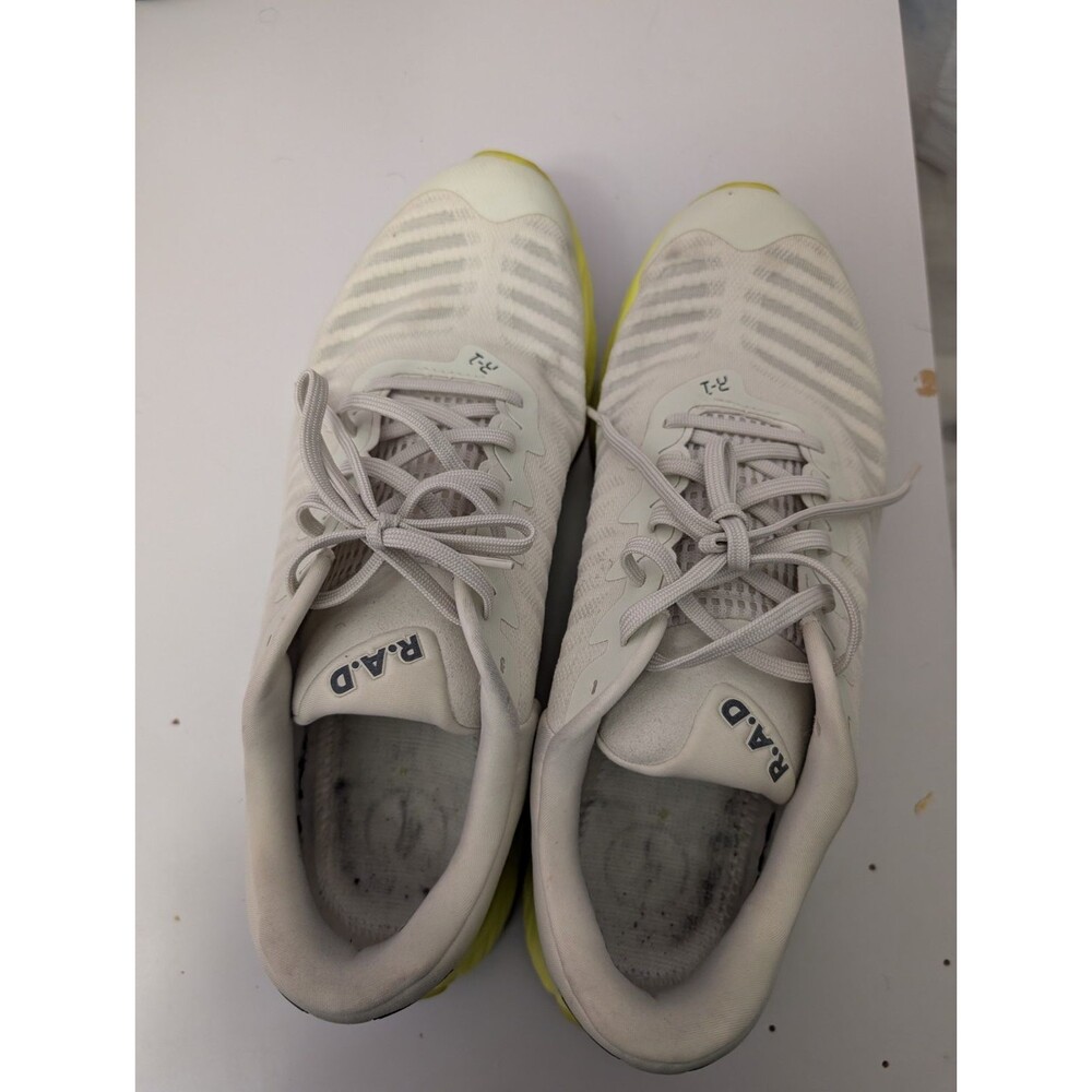 RAD R-1 Running Shoes Mens Size 14 Neon Yellow Cream SwellFoam Training Gym R1
